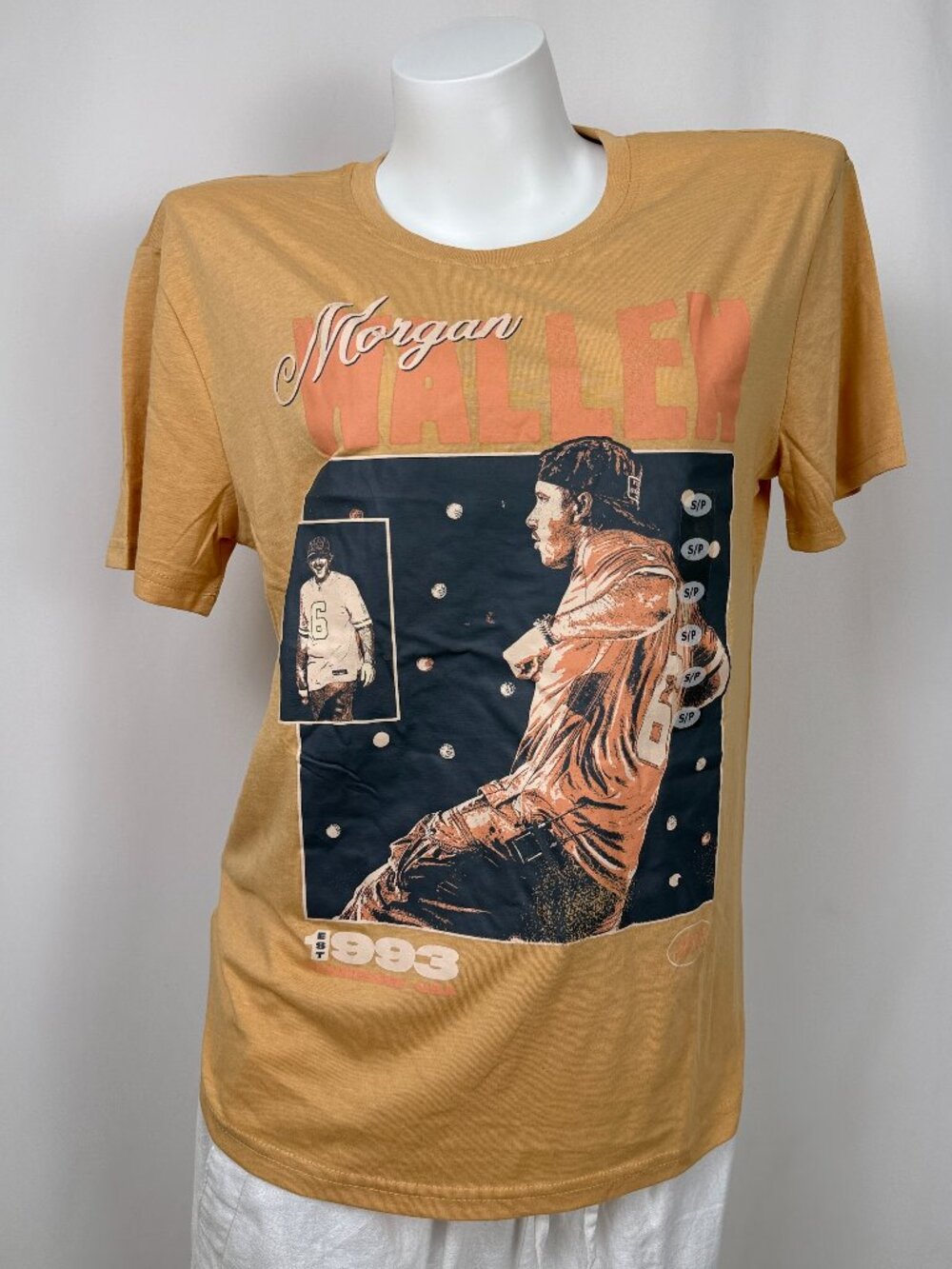 Morgan Wallen Graphic T-Shirt Tan Cotton Short Sleeve S M L XL